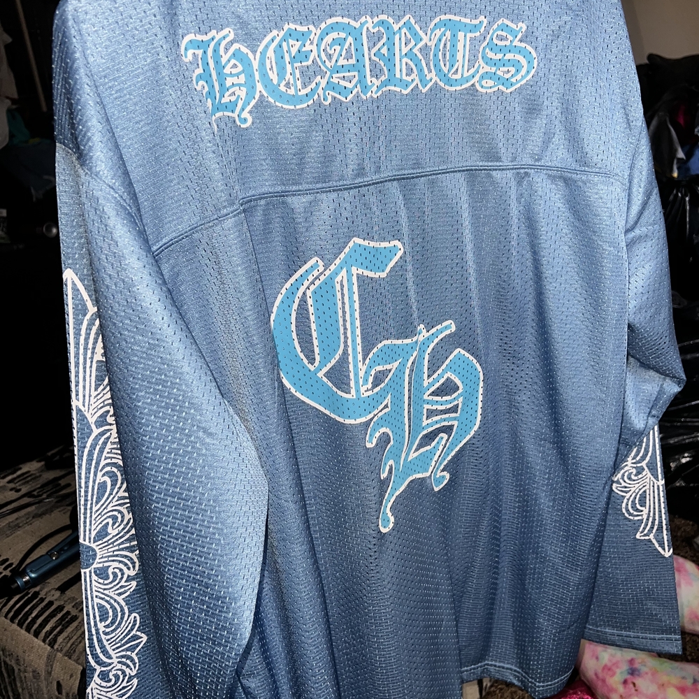Chrome Hearts Light Blue Mesh Shirt